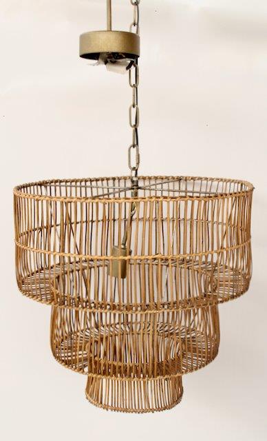 Rattan 3 Tier Hanging Light